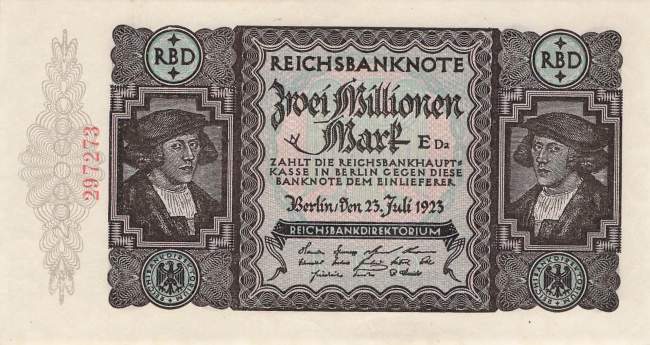 2 Millionen Mark 1923 ro.89b Da
